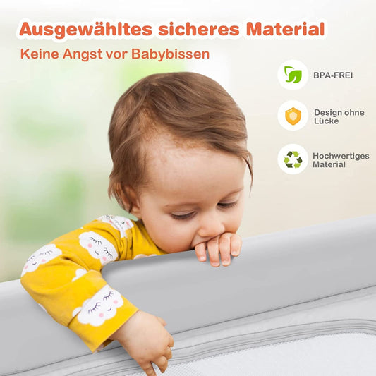 Baby Playpen Portable Playpen with Safety Gates 120 x 120 x 68 cm Gray