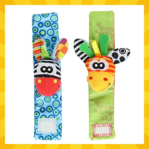Baby Rattle Set, 4-Piece Hand Bands & Socks