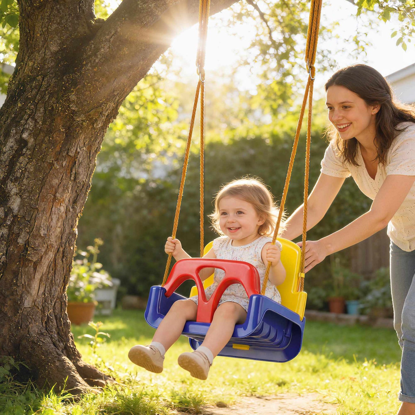 Baby Swing Seat with Adjustable Rope, 70 kg Capacity