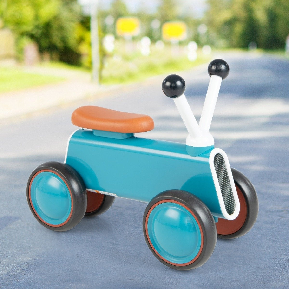 Baby balance bike for children, safe ride toy, walking aid, 48 x 24.5 x 37 cm, blue