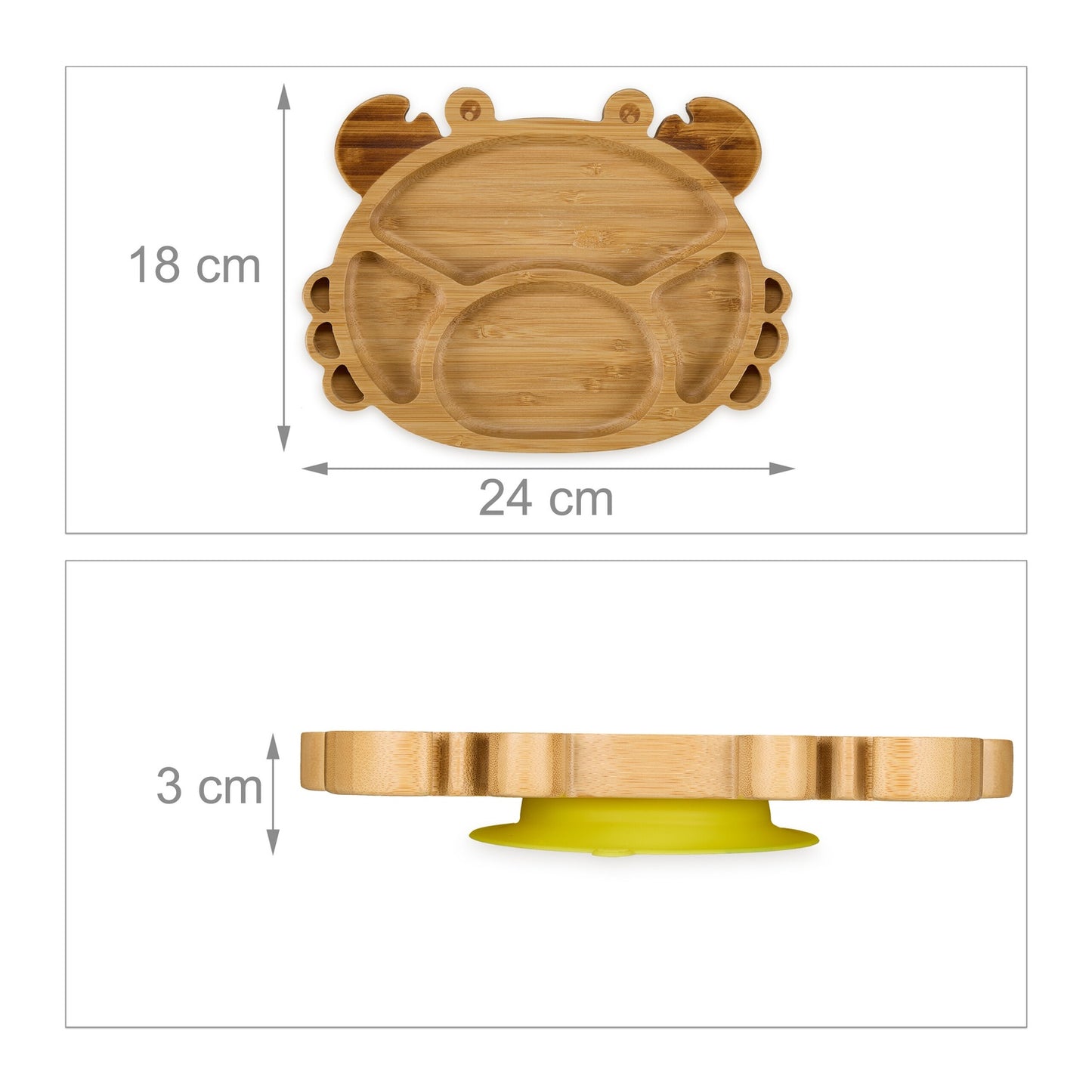 Baby plate with suction cup "Crab"
