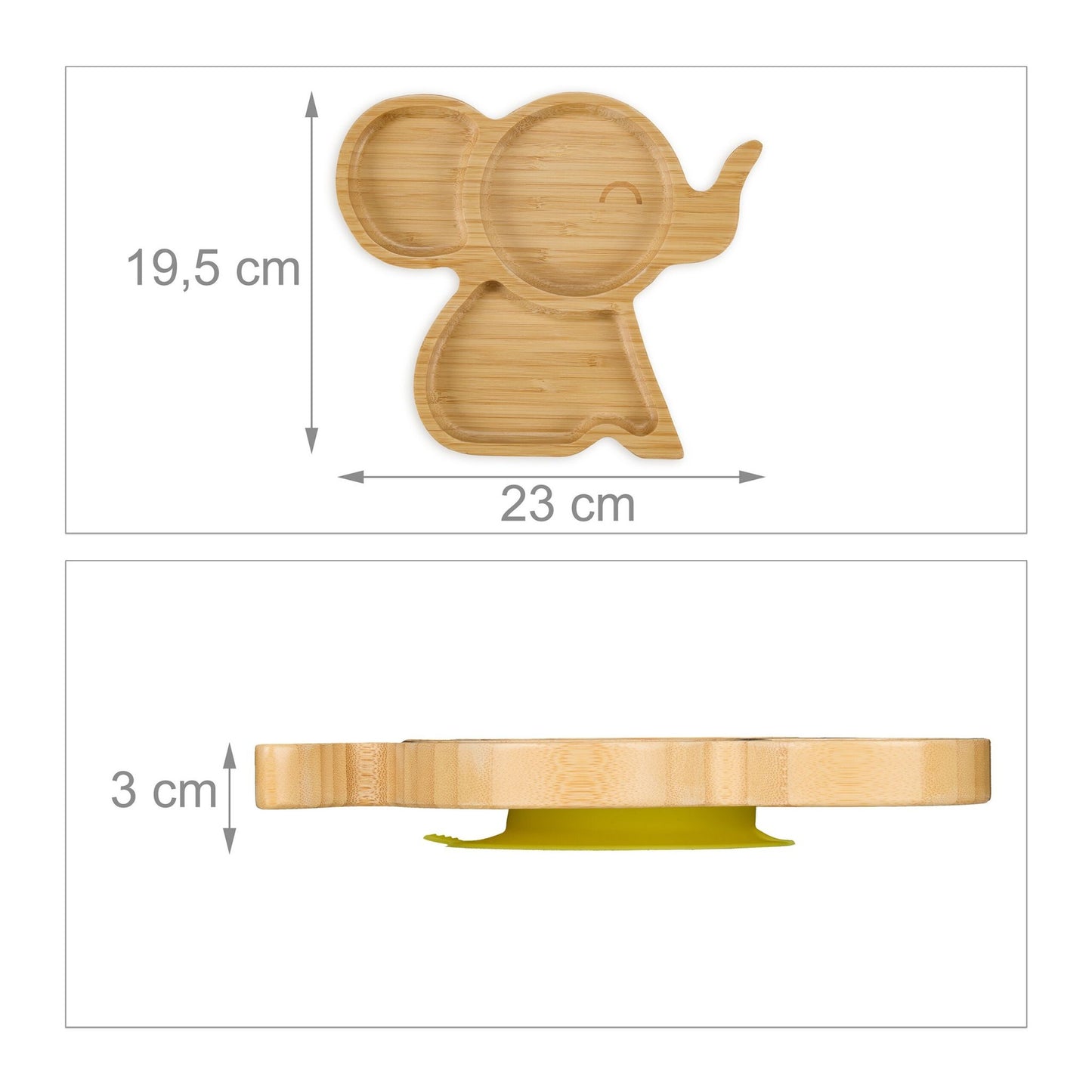 Baby plate with suction cup "Elephant"