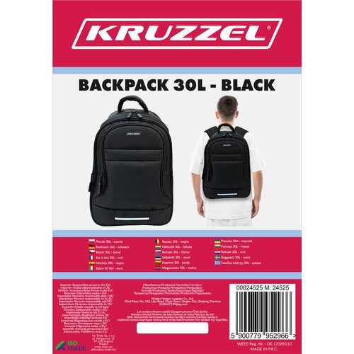 Backpack 30L - black Kruzzel 24525