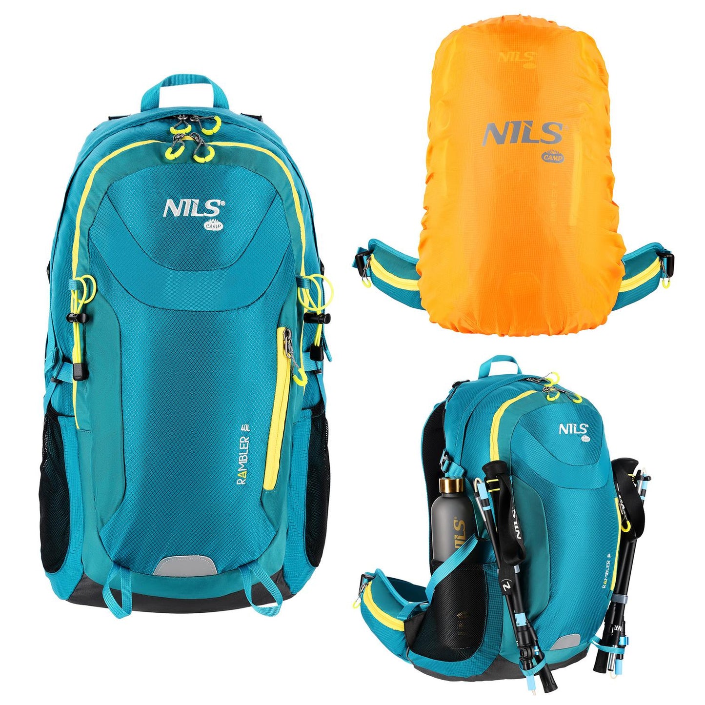 Backpack, 40L, Blue, Tourist Travel Bag