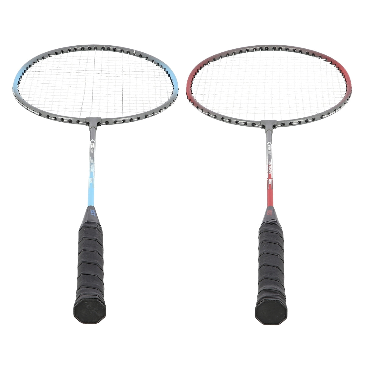 Badminton Set, 2 Steel Rackets + Shuttlecocks