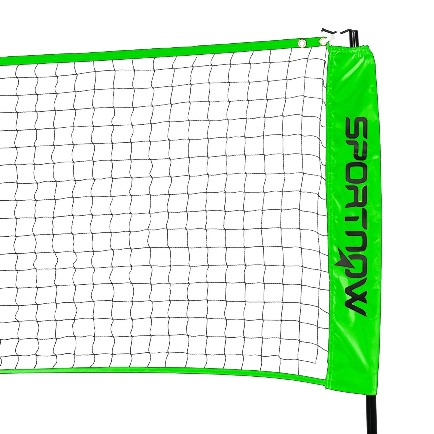 Badminton and volleyball set with net, shuttlecocks, 4 rackets