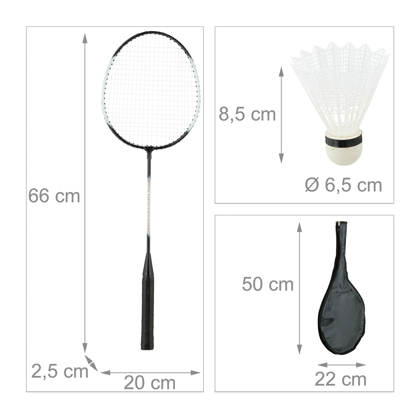 Badminton set with bag