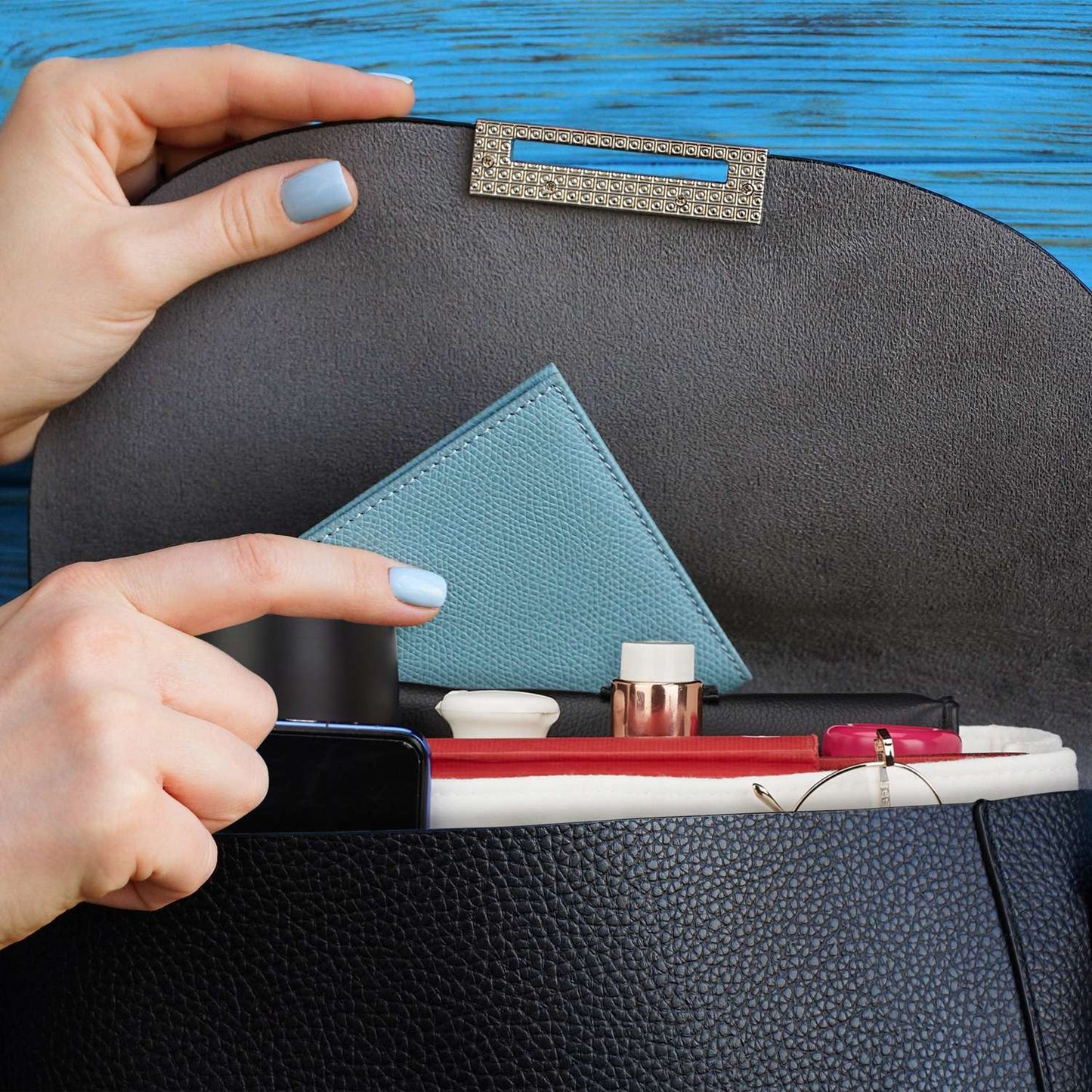 Bag Organizer Purse Felt White