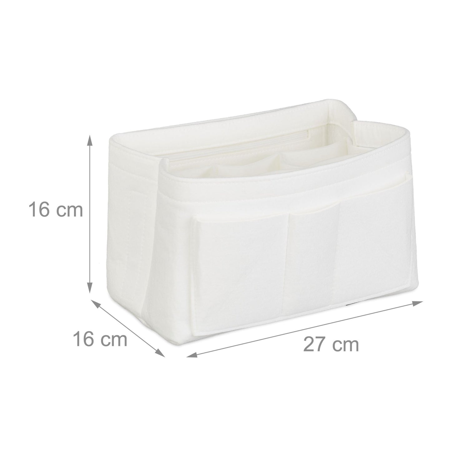 Bag Organizer Purse Felt White