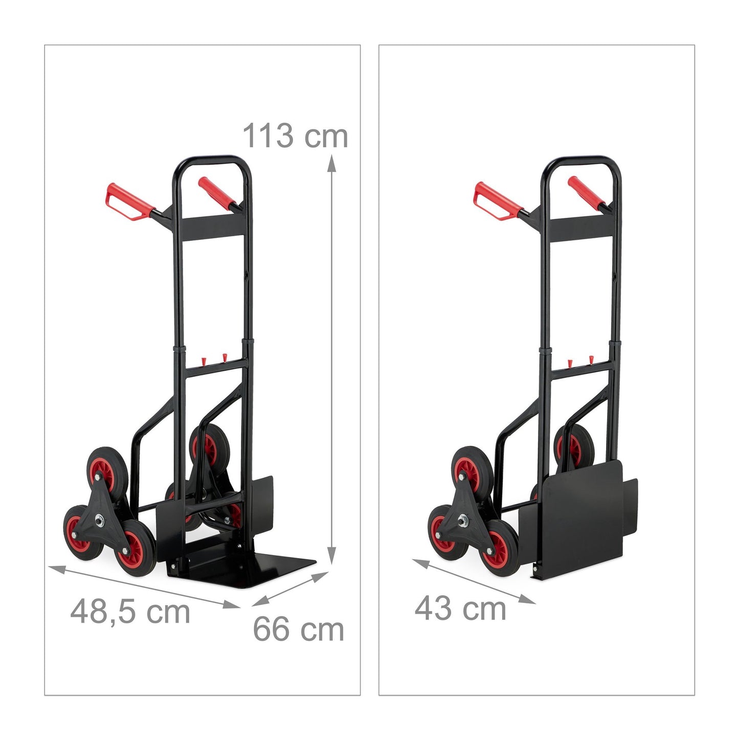 Bag truck stair climber black