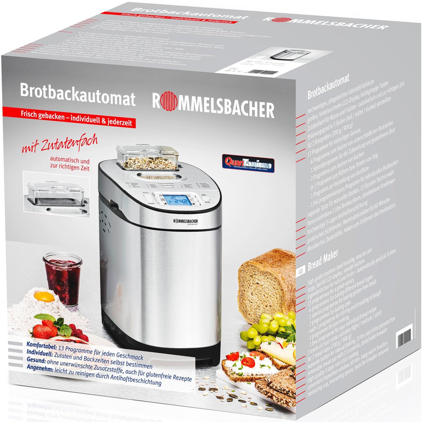 Baking machine BA 550 13 Baking program Gluten Free