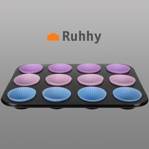 Baking tray + 12 silicone molds