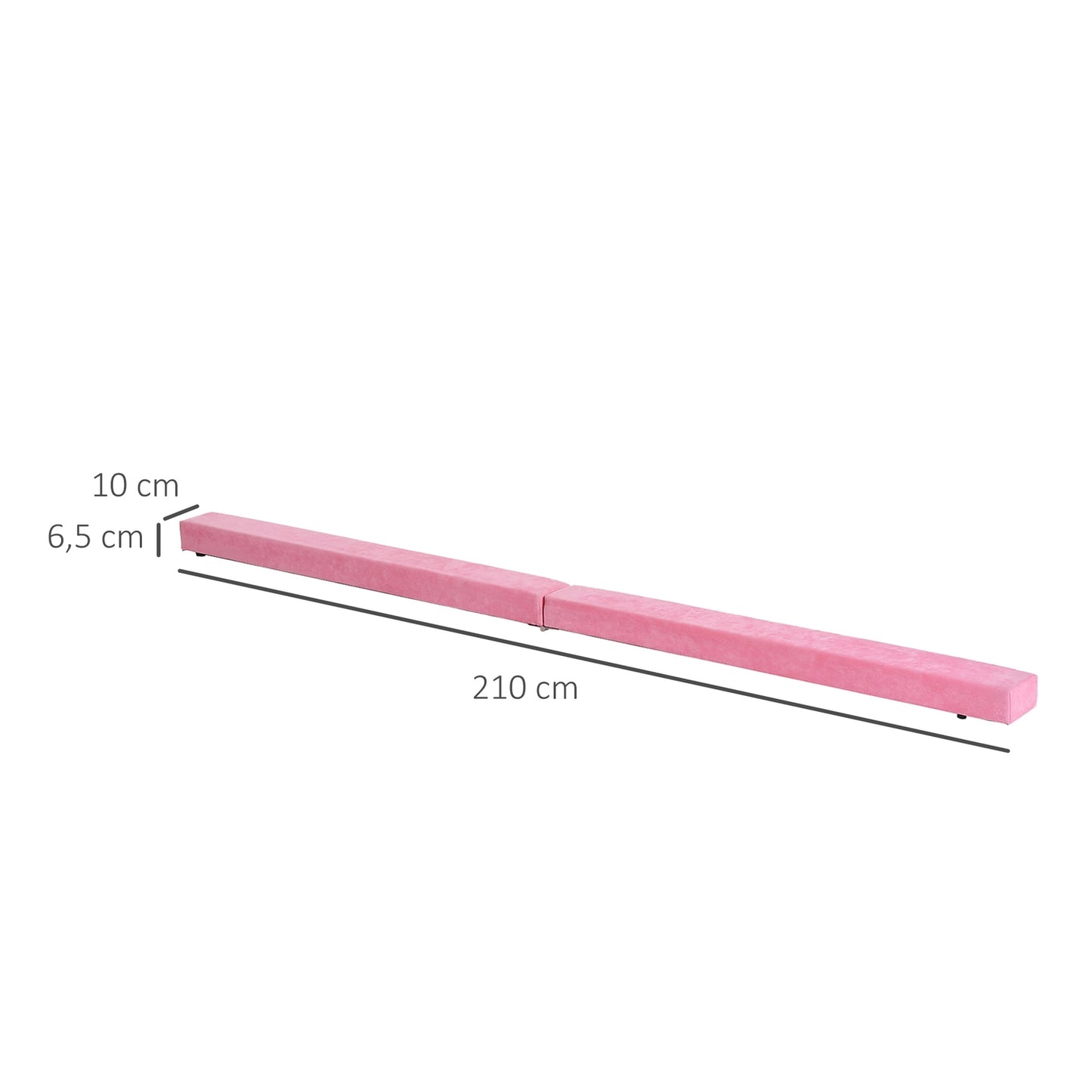 Pink 210 cm Foldable gymnastics Balance beam, indoor/outdoor use