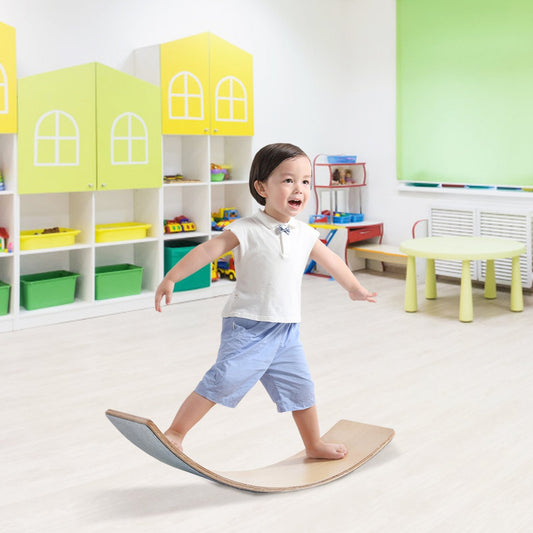 Balance Board Curvy Board Balancing board made of wood 90 x 30cm