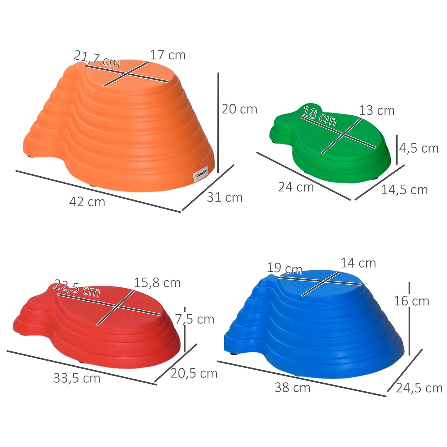 Balance Stepping Stones, Pack of 11 - Indoor/Outdoor Use