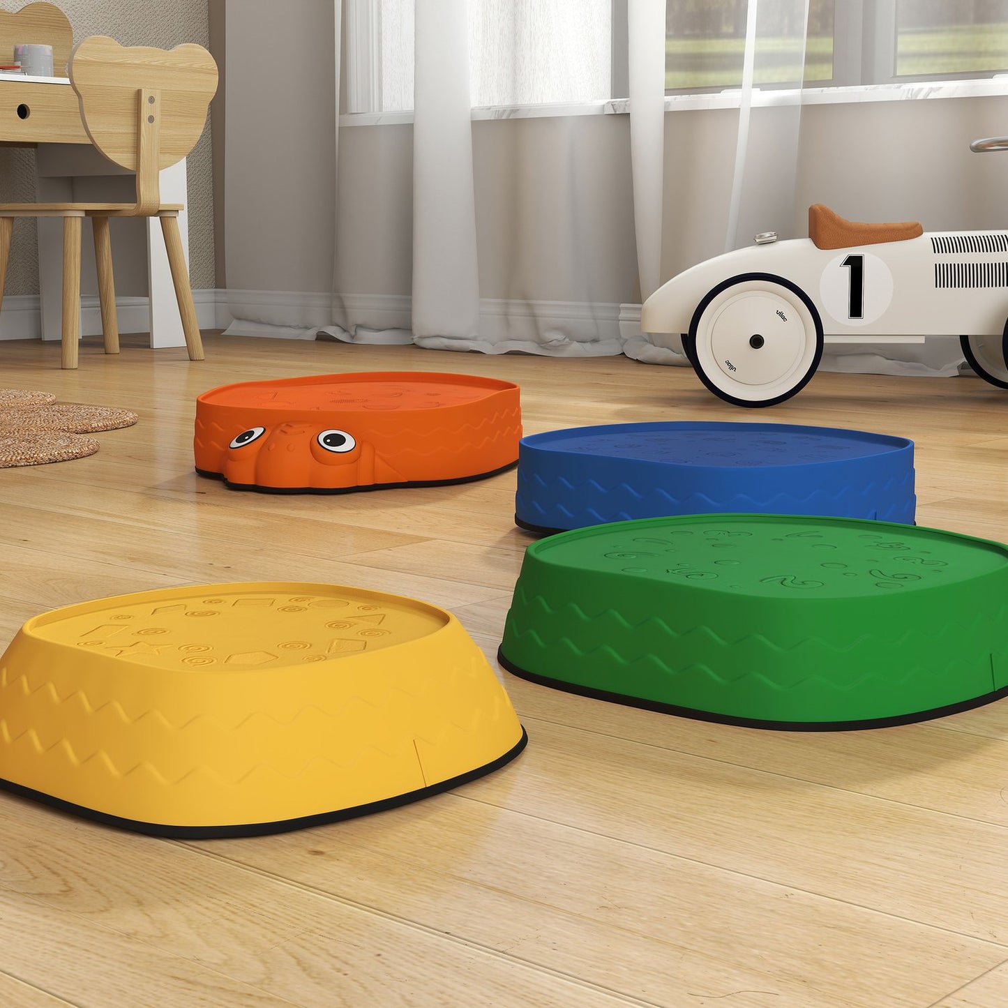 Balance Stones for Kids, 5 Pcs, Non-Slip, Ages 2-8