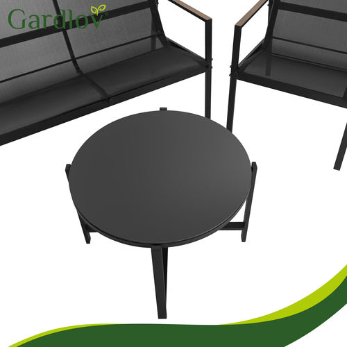Balcony Furniture Set - 4 Pieces, Steel & Teslin Fabric