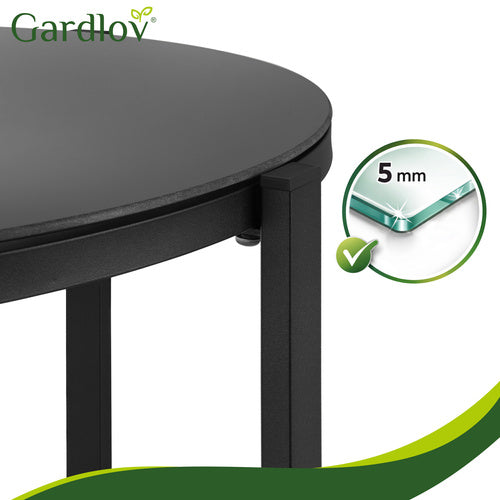 Balcony Furniture Set - 4 Pieces, Steel & Teslin Fabric