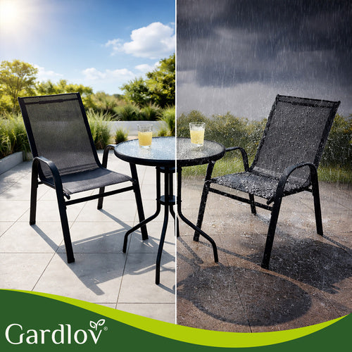 Balcony Furniture Set with Table and 2 Chairs, UV Resistant
