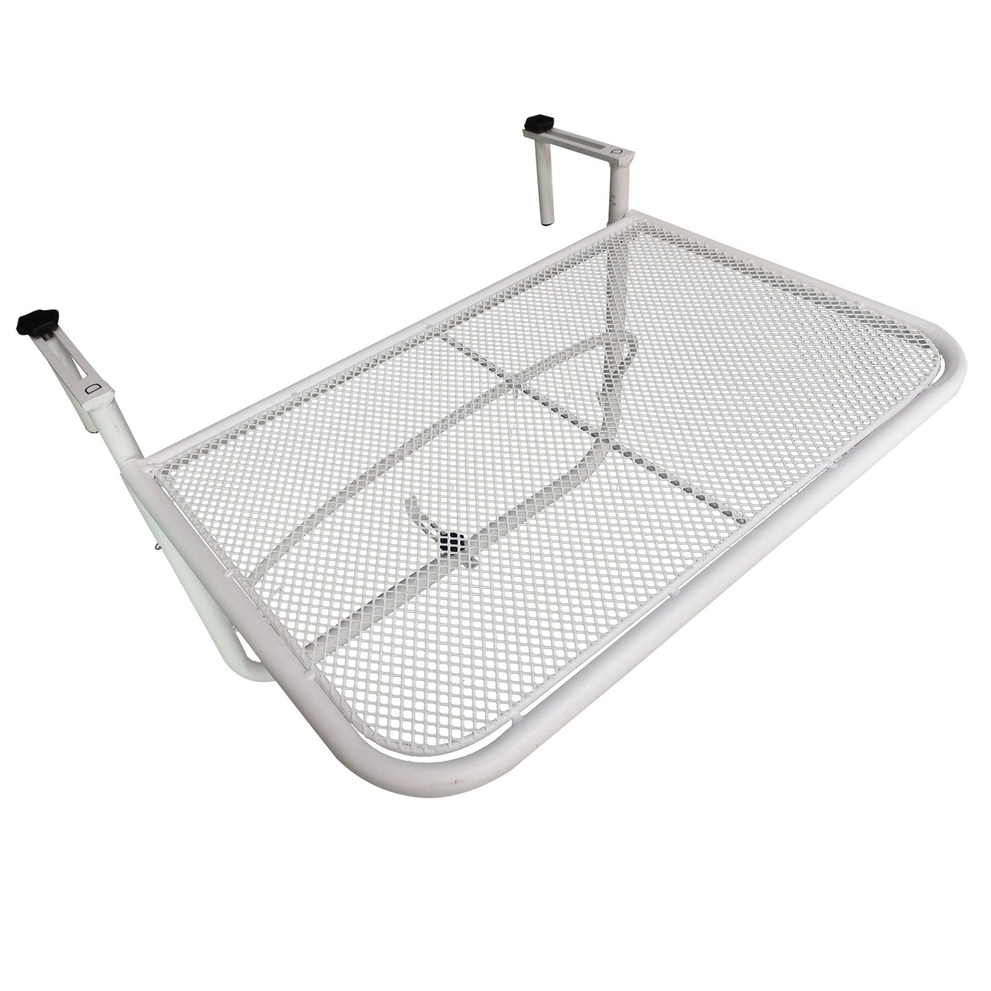 Height-adjustable White metal Balcony hanging table