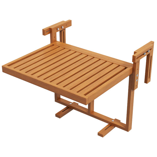 Folding balcony table, height adjustable, holds 20 kg