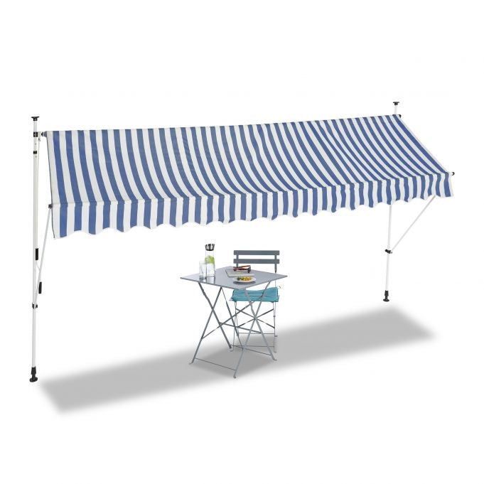 Balcony awning blue/white
