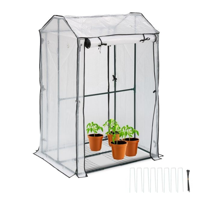 Balcony greenhouse with 4 shelves
