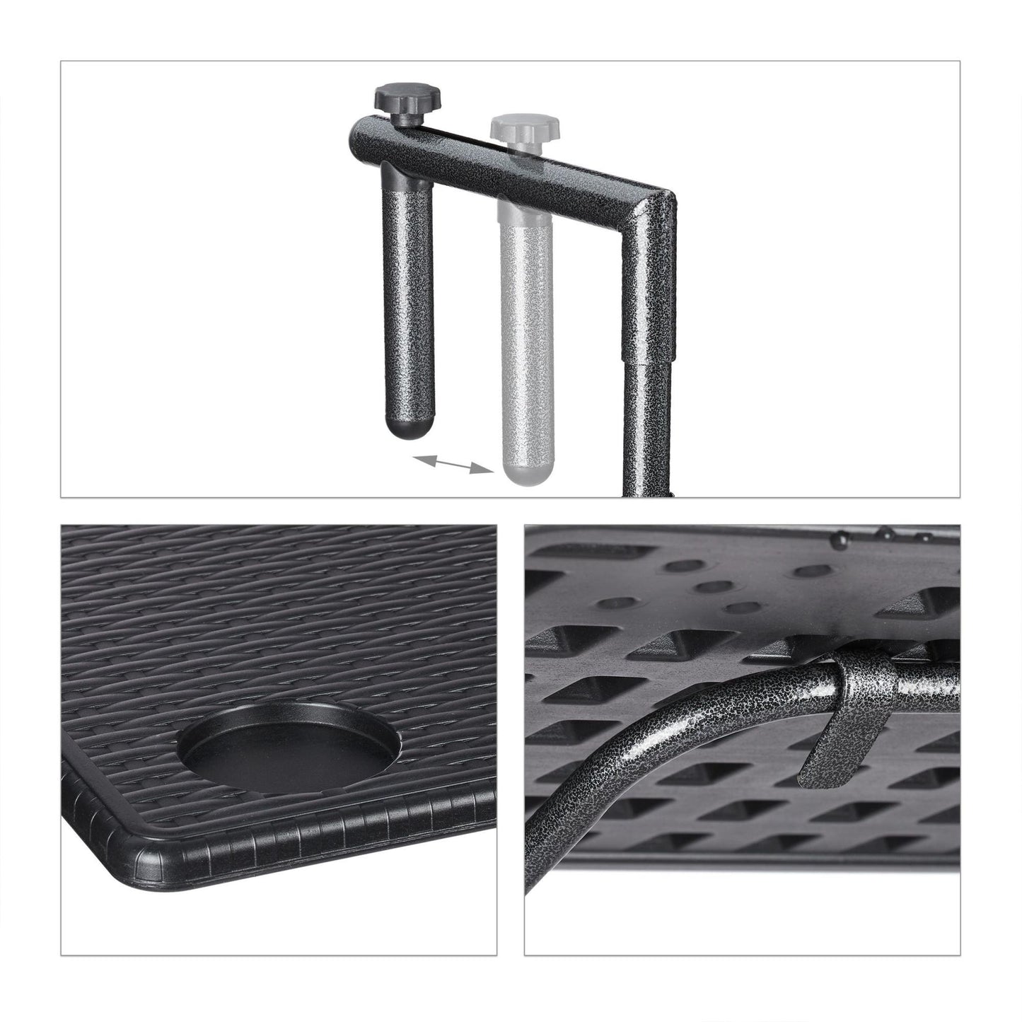Balcony table foldable black