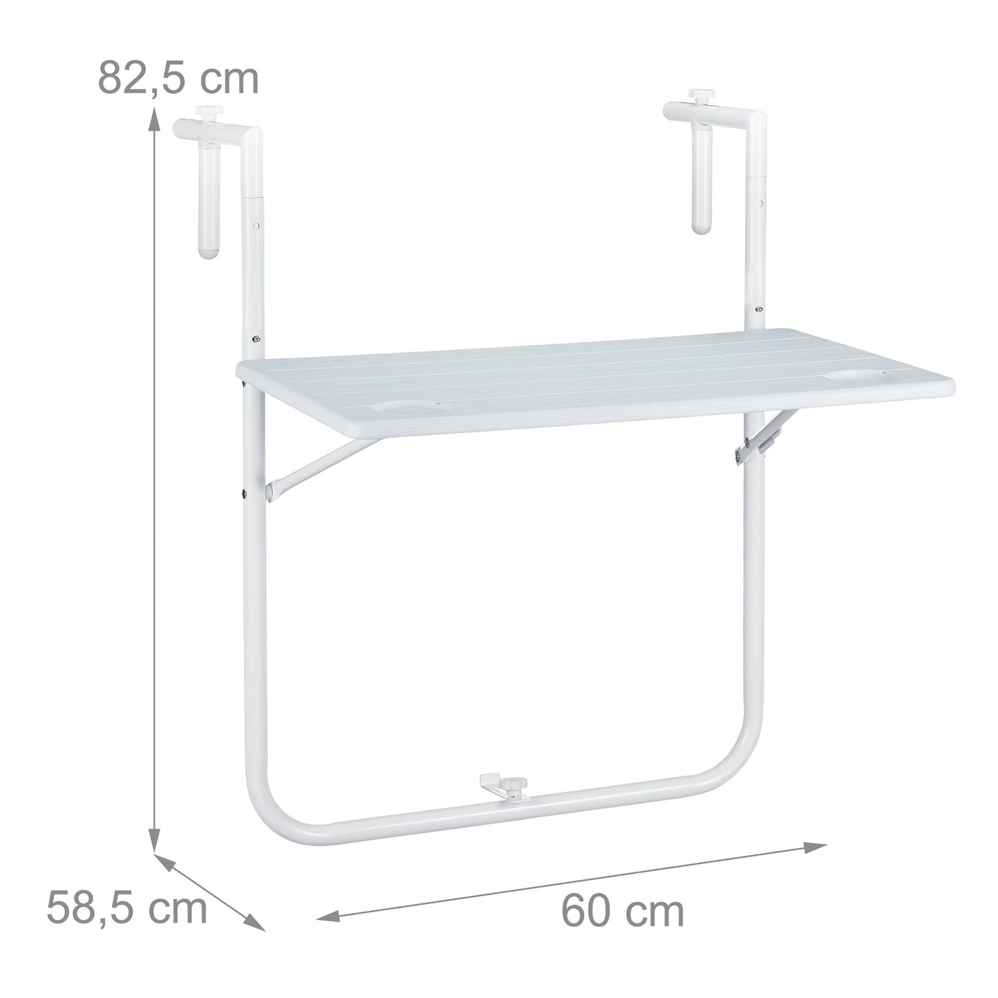 Balcony table hanging white