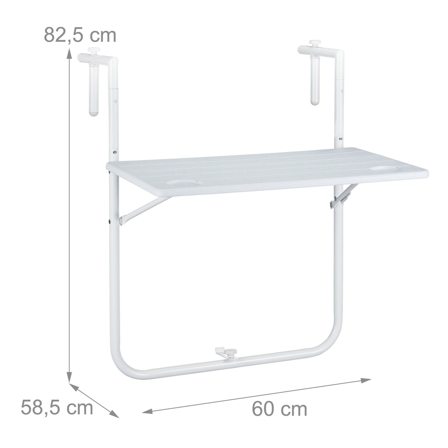 Balcony table hanging white