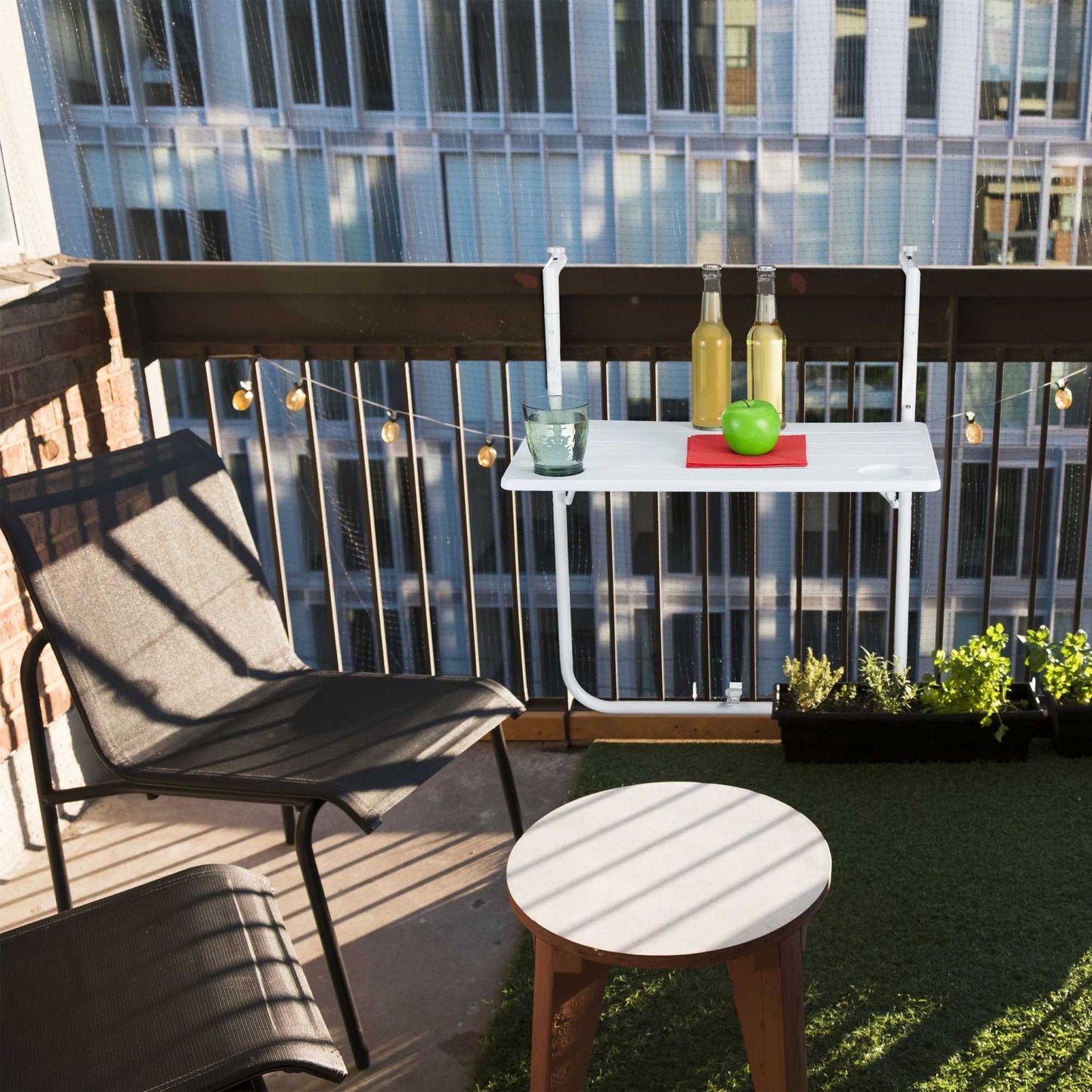 Balcony table hanging white