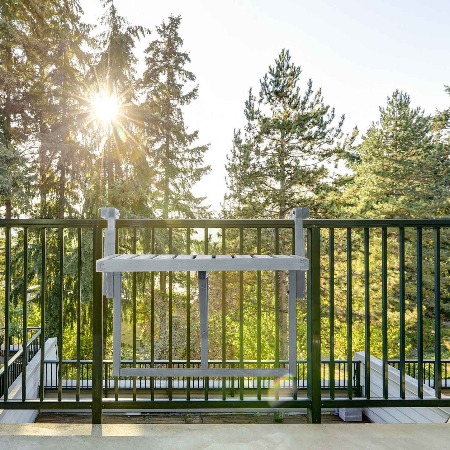 Balcony table hanging wood