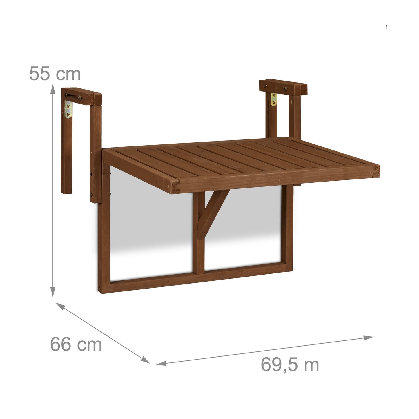 Balcony table hanging wood