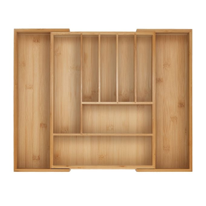 Bamboo Adjustable Cutlery Tray for Drawers