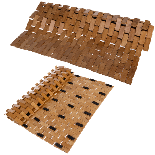 Bamboo Anti-Slip Bath Mat, Eco-Friendly 24""x16""