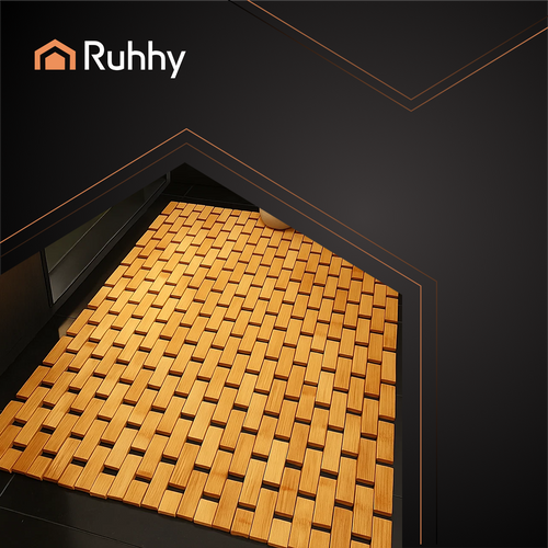 Bamboo Anti-Slip Bath Mat, Eco-Friendly 24""x16""