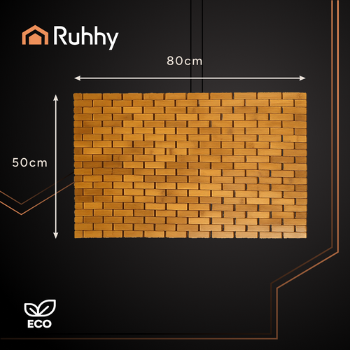 Bamboo Anti-Slip Bath Mat, Eco-Friendly 24""x16""