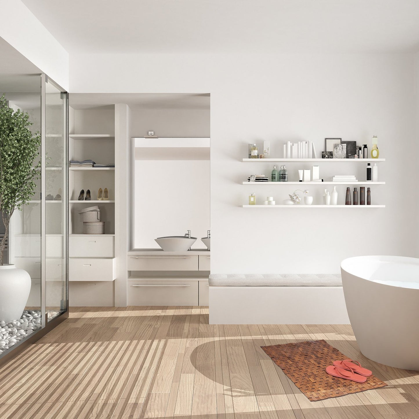 Bamboo Bath Mat 50 x 80 cm
