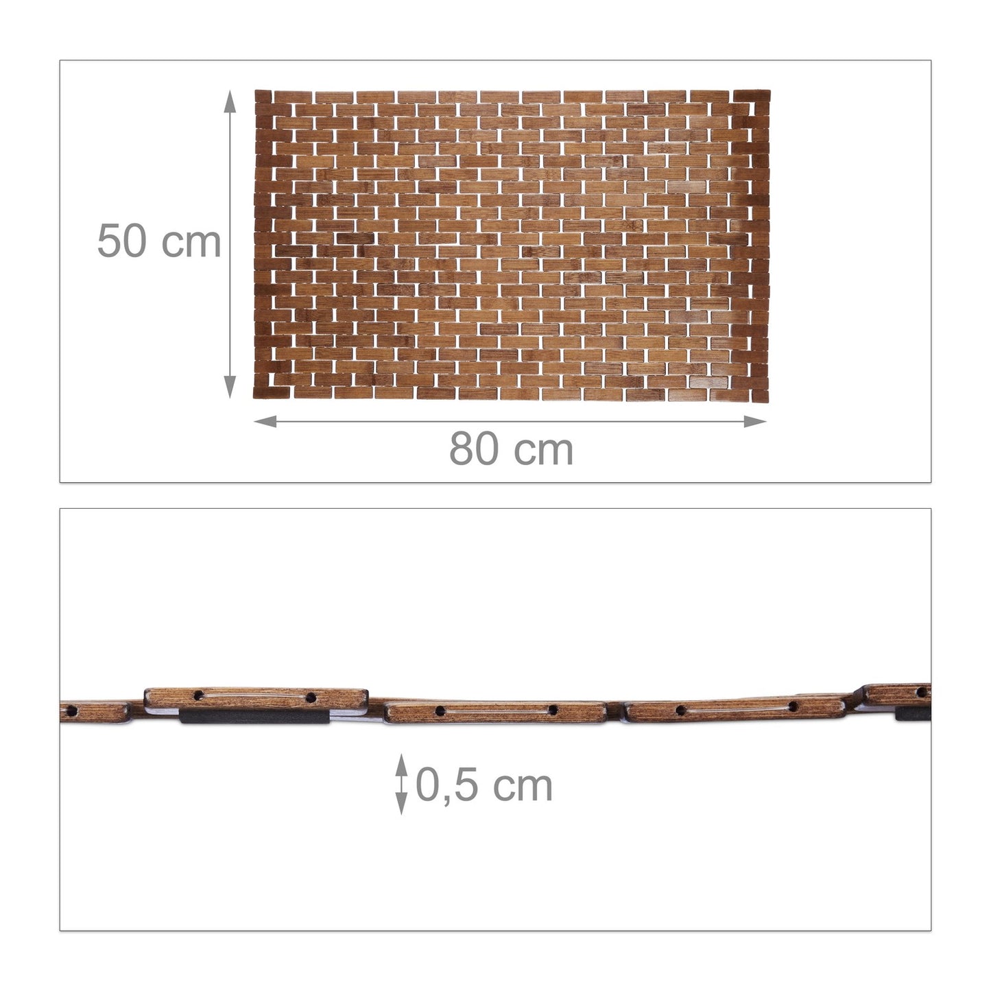 Bamboo Bath Mat 50 x 80 cm