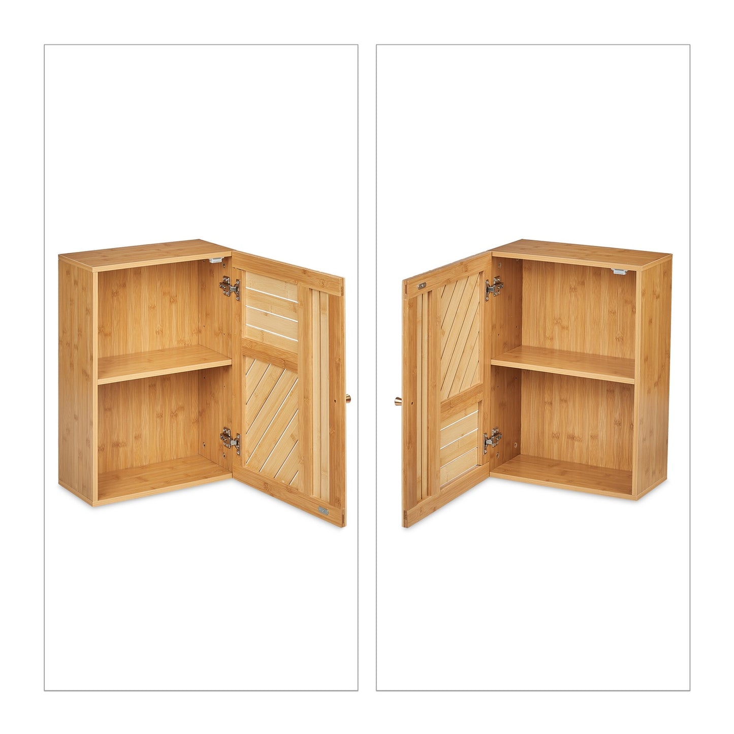 Bamboo Bathroom Cabinet with Adjustable Shelves