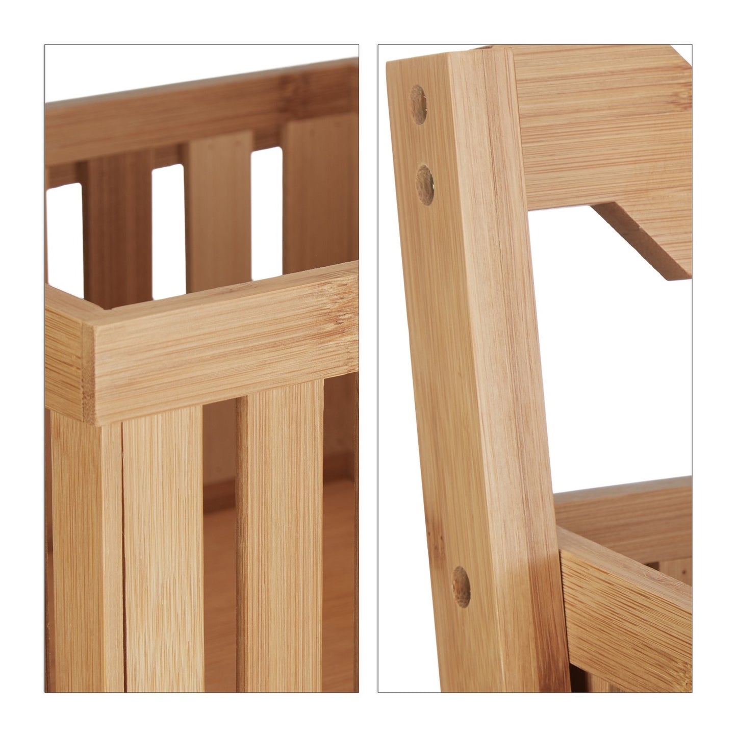 Bamboo Bathroom Shelf with 3 Baskets