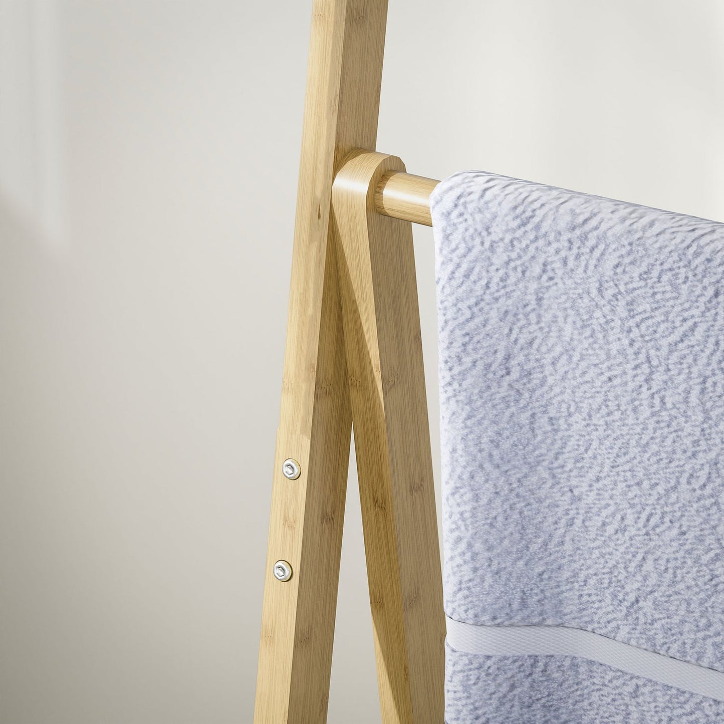 Bamboo Bathroom Shelf with 3 Tiers and Towel Holders