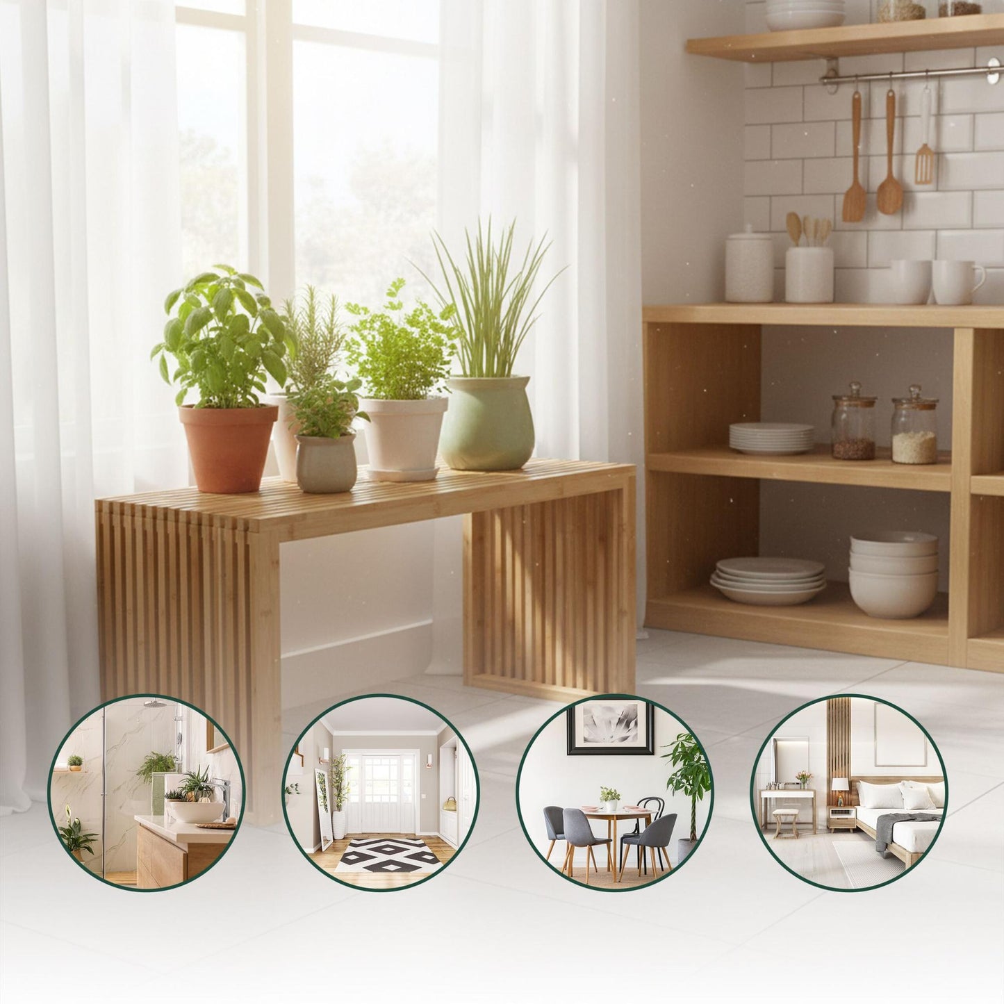 Bamboo Bench – Minimalist Design for Small Spaces