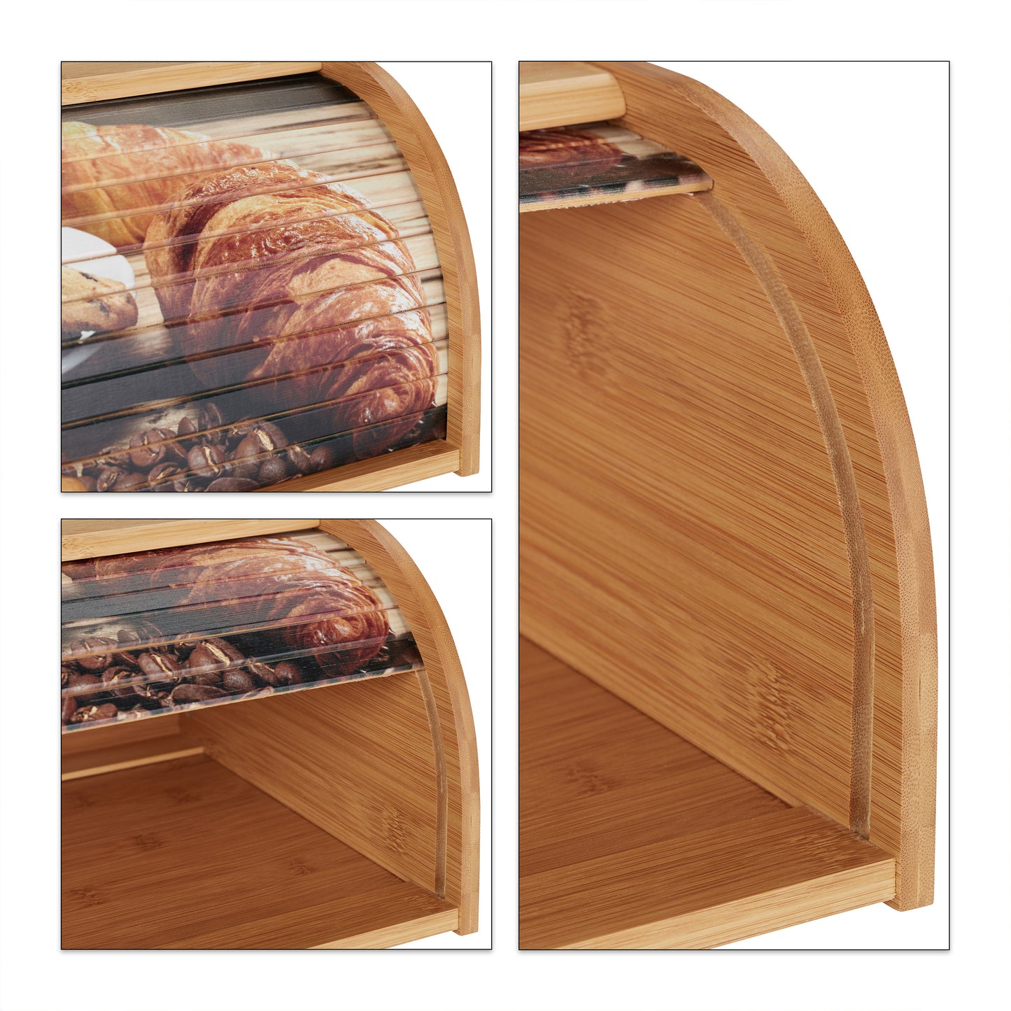 Bamboo Bread Box with Roll Top