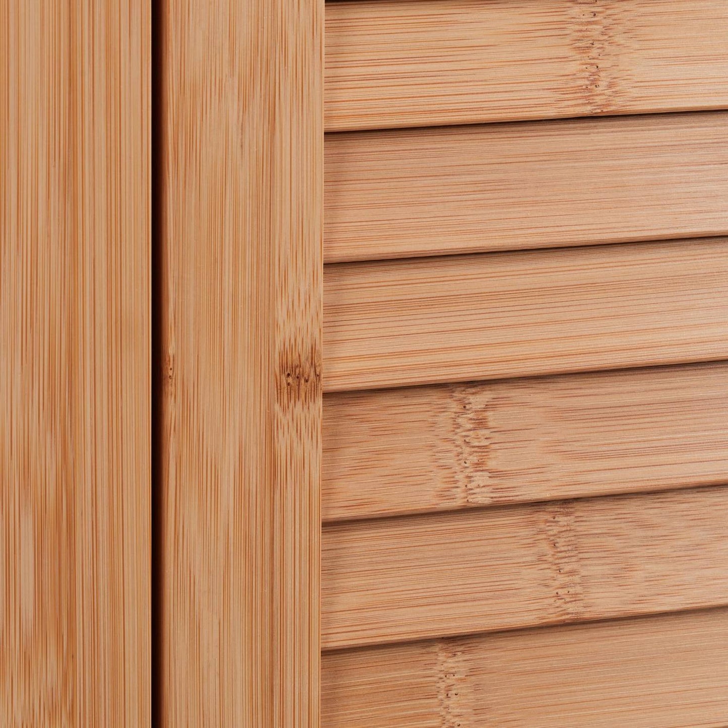 Bamboo Corner Cabinet – 3 Shelves, Lamella Doors