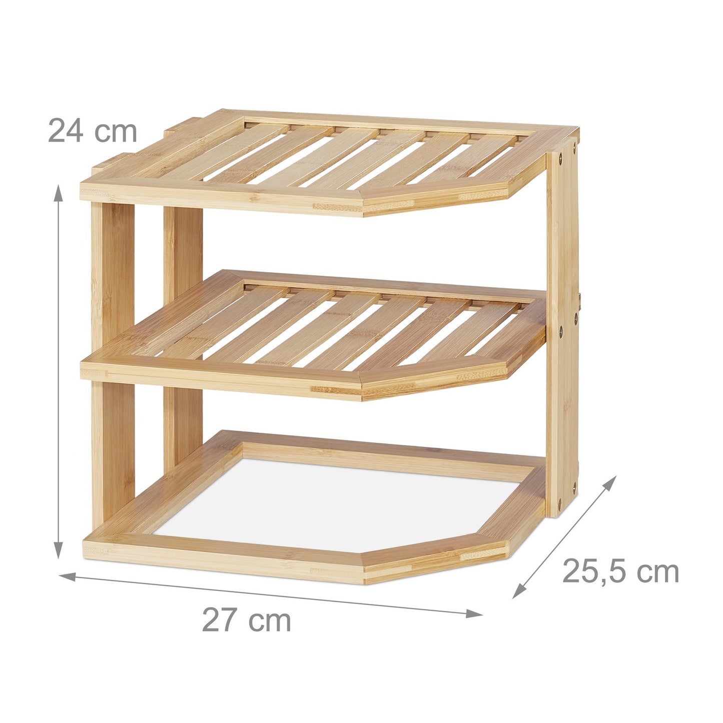 Bamboo Corner Shelf for the Kitchen