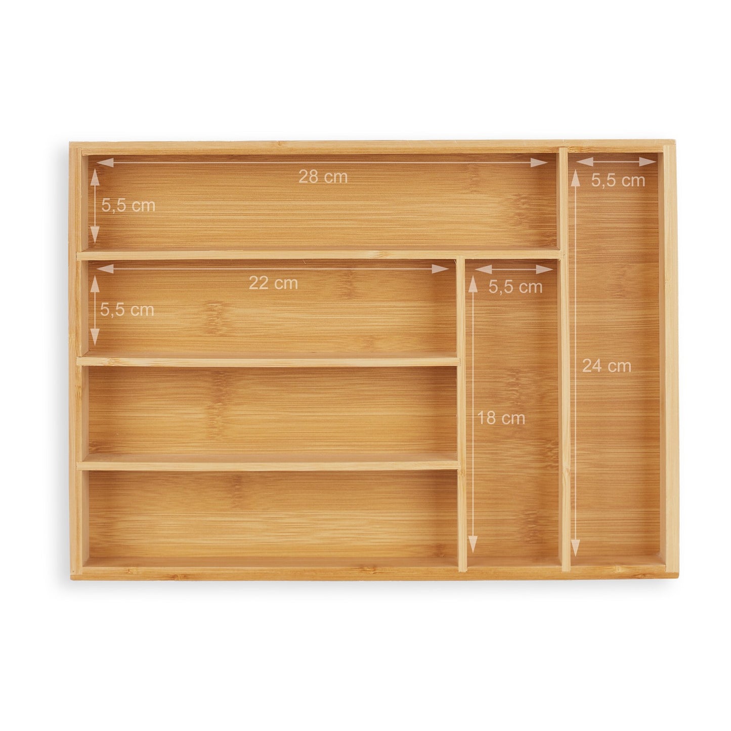 Bamboo Cutlery Tray 25.5 x 35.5 cm