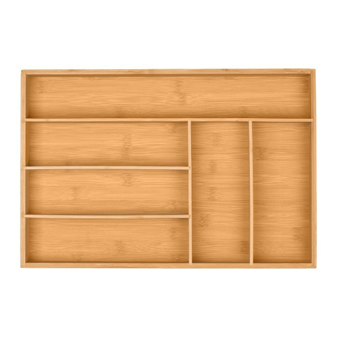 Bamboo Cutlery Tray with 6 Compartments