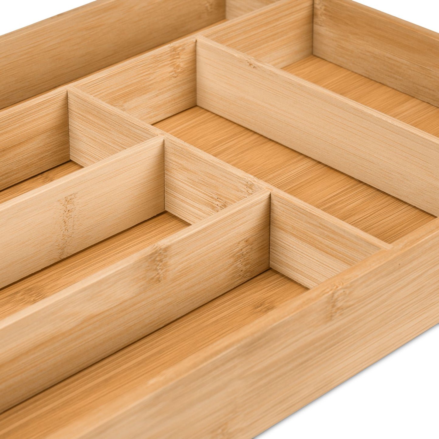 Bamboo Cutlery Tray with 6 Compartments
