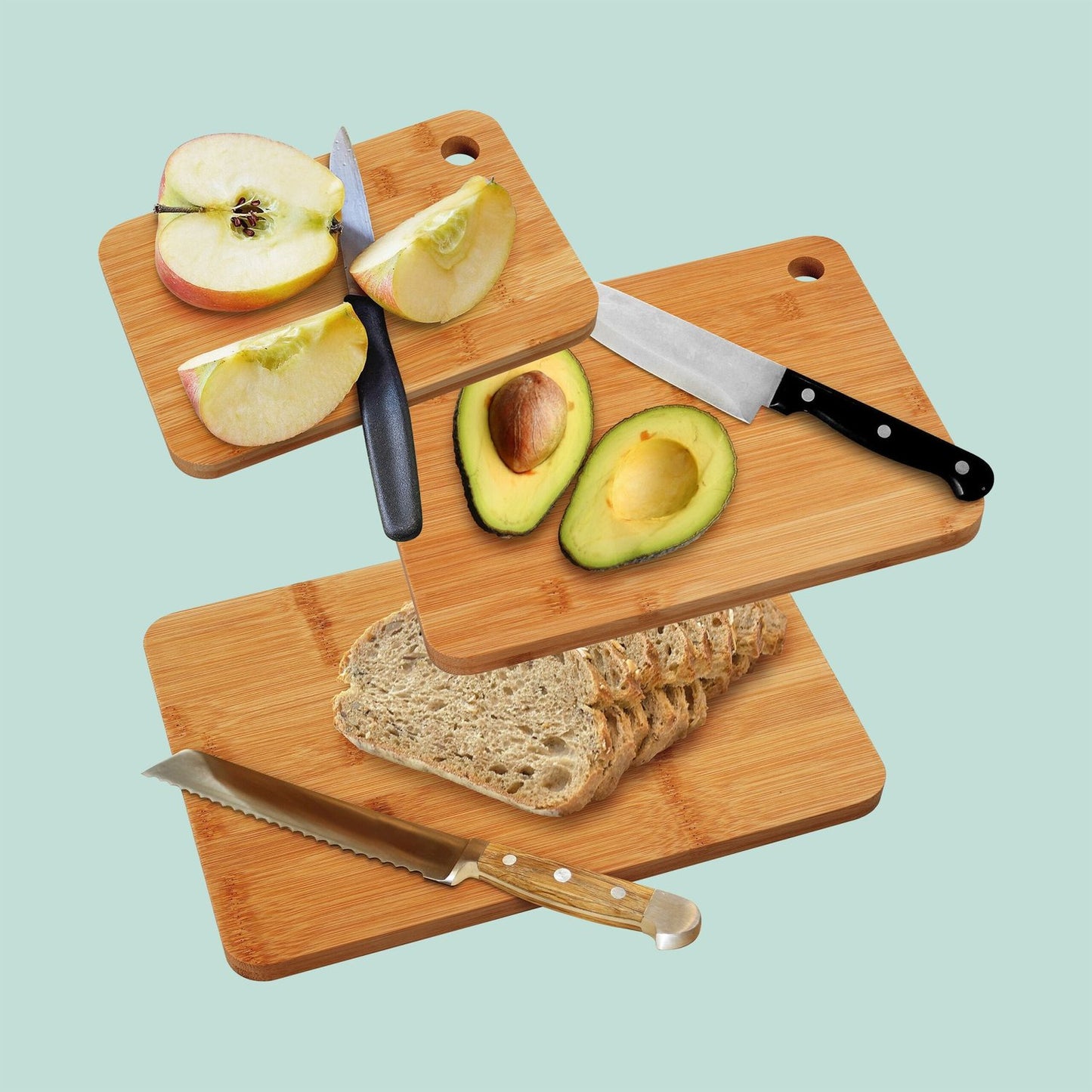 Bamboo Cutting Board Set – 3 Piece, Versatile Kitchen Use